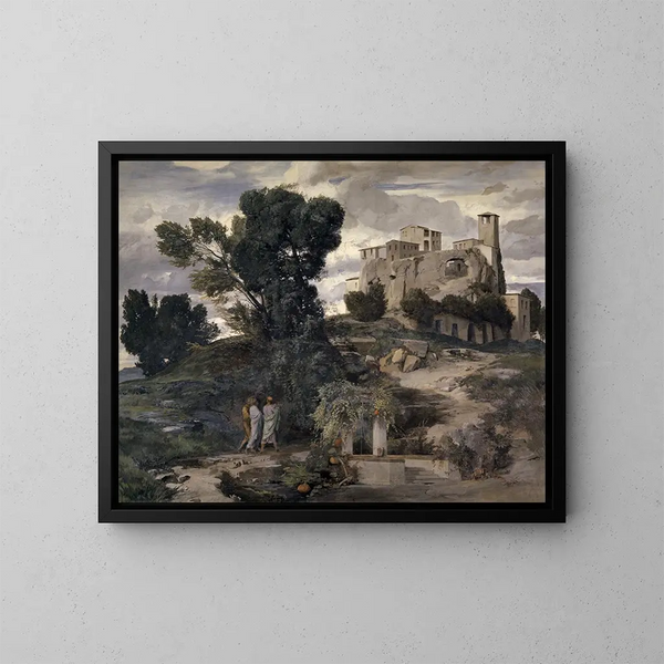Matkalla Emmaukseen - Arnold Böcklin — kehystetty taideteos seinällä