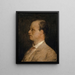 Professor Fritz Burckhardt-Brennerin muotokuva - Arnold Böcklin — kehystetty taideteos seinällä