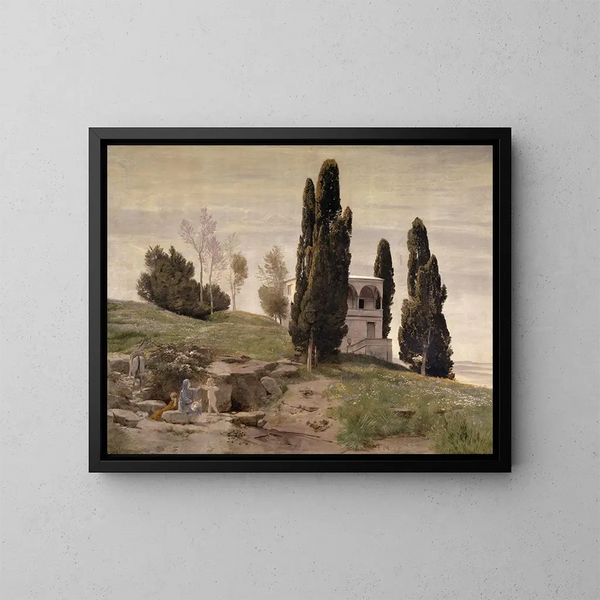 Lepo matkalla Egyptistä pakenemisen aikana - Arnold Böcklin — kehystetty taideteos seinällä