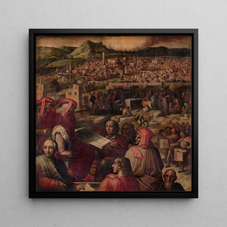 Arnolfo montre le plan d'agrandissement de Florence - Giorgio Vasari
