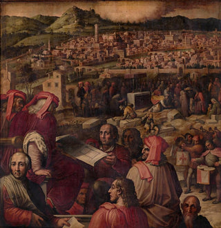 Arnolfo montre le plan d'agrandissement de Florence - Giorgio Vasari