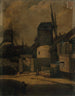Le moulin de la Galette et le moulin Blute-fin Montmartre 18me arrondissement - Arsène Désiré d'Haussy — näkymä teoksesta