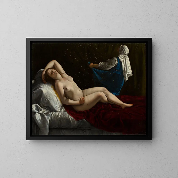 Dana - Artemisia Gentileschi — kehystetty taideteos seinällä