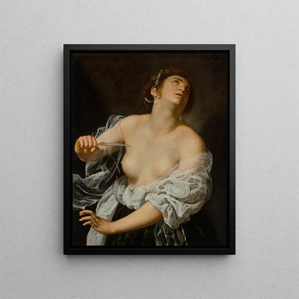 Lucrèce - Artemisia Gentileschi — kehystetty taideteos seinällä