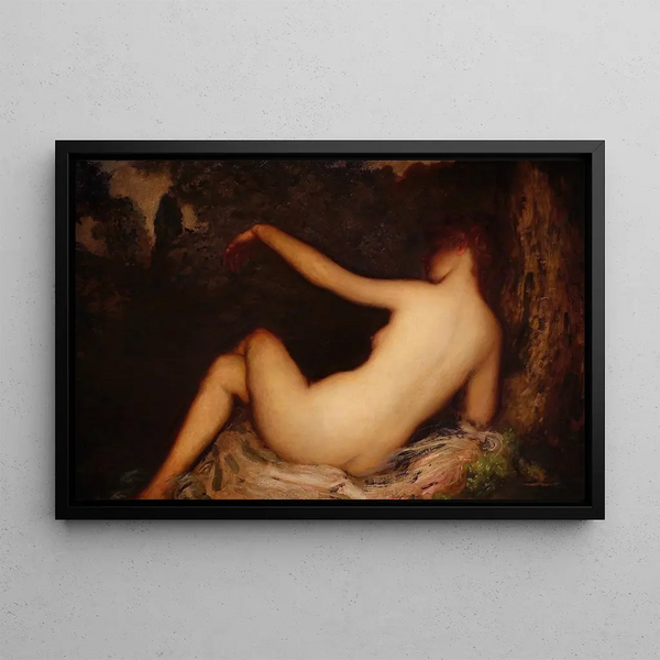 Le papillon - Arthur Bowen Davies — kehystetty taideteos seinällä