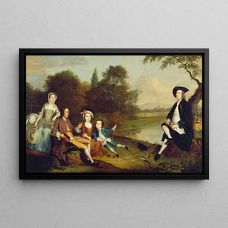 Arthur Devis - Portrait Of A Family Traditionally Known As The Swaine Family Of Fencroft Cambridgeshire.webp
