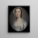 Portrait d'une jeune femme - Arthur Devis — kehystetty taideteos seinällä