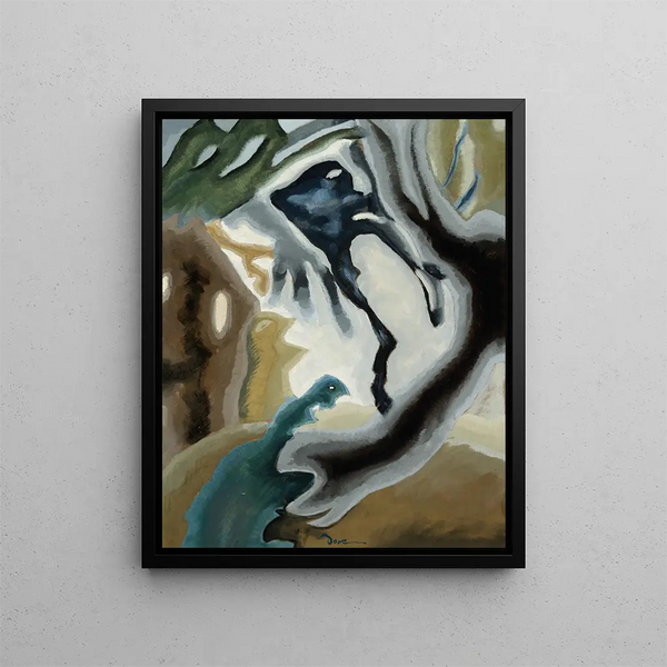 Basse-courin fantasiamaalaus - Arthur Dove — kehystetty taideteos seinällä