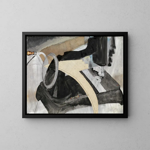 Käsin ompelukone - Arthur Dove — kehystetty taideteos seinällä