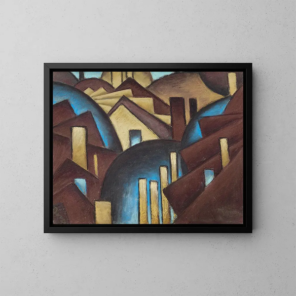 Nature symbolisée n° 1: Toits - Arthur Dove — kehystetty taideteos seinällä