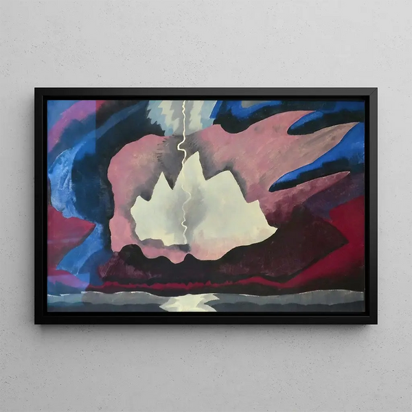 Sadeinen myrskyinen maalaus - Arthur Dove — kehystetty taideteos seinällä