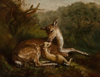 Arthur Fitzwilliam Tait - Deer and Fawn.webp