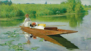 Arthur Hacker - Punting on the Thames.webp