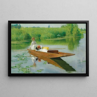 Arthur Hacker - Punting on the Thames.webp