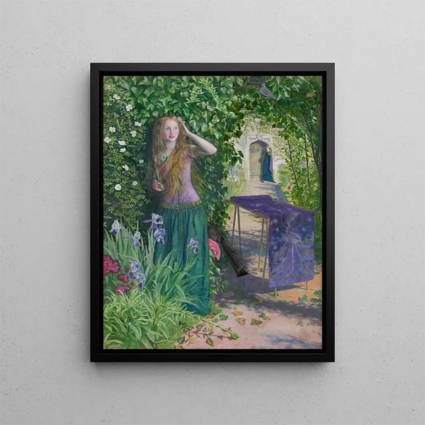 Belle Rosamund - Arthur Hughes — kehystetty taideteos seinällä