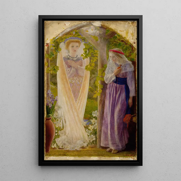 Tiedonanto - Arthur Hughes — kehystetty taideteos seinällä
