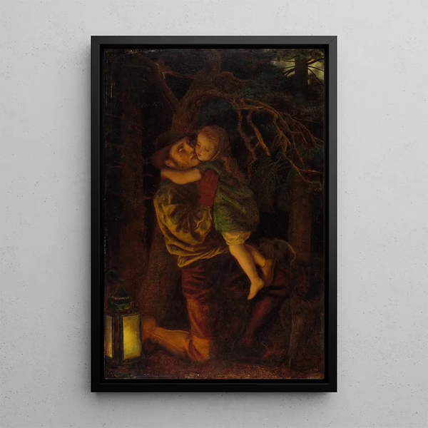 Lapsi kadonnut - Arthur Hughes — kehystetty taideteos seinällä