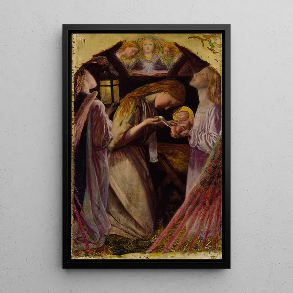 La Nativité - Arthur Hughes — kehystetty taideteos seinällä