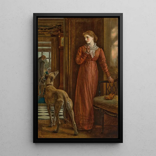 Epävarmuus - Arthur Hughes — kehystetty taideteos seinällä