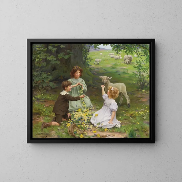La Joie du printemps - Arthur John Elsley — kehystetty taideteos seinällä