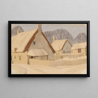 Arthur Joseph Gaskin - Cottages in Snow.webp