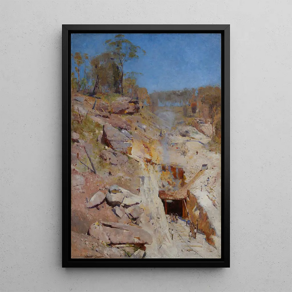 Maalauksen jäljennös Tuli päällä - Arthur Streeton