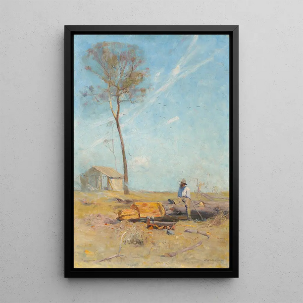 Maalauksen jäljennös La cabane du sélectionneur - Arthur Streeton