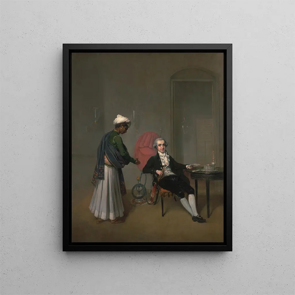 Arthur William Devis - Portrait Of A Gentleman Possibly William Hickey And An Indian Servant.webp