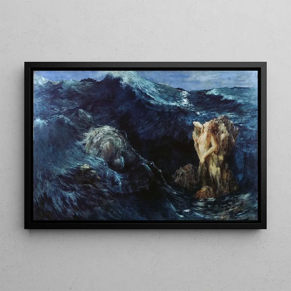 Scylla ja Charybde - Ary Ernest Renan — kehystetty taideteos seinällä