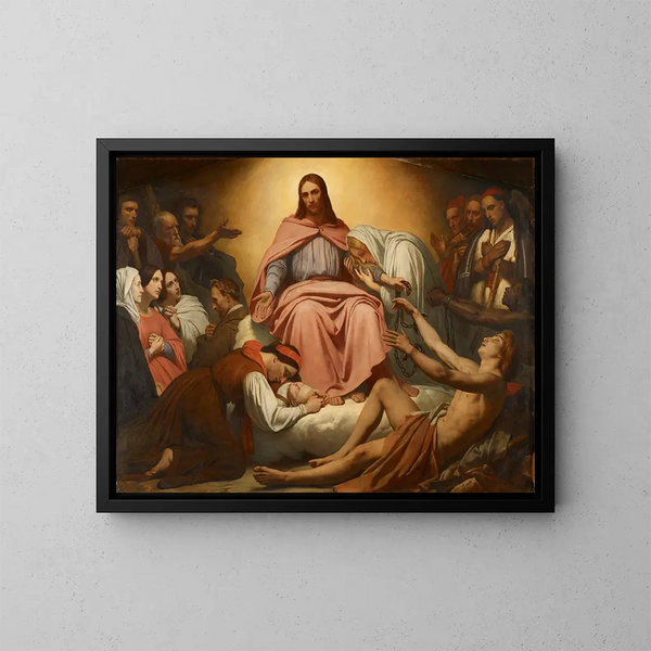 Christ Consolateur - Ary Scheffer — kehystetty taideteos seinällä