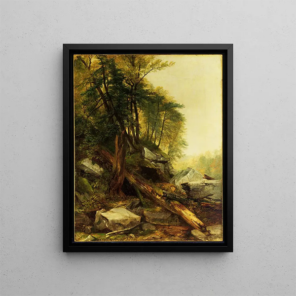 Kaaterskillin maisemasta - Asher Brown Durand — kehystetty taideteos seinällä