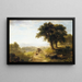 Joki-tilanne maalaus - Asher Brown Durand — kehystetty taideteos seinällä
