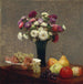 Asters ja hedelmiä pöydällä - Henri Fantin-Latour — näkymä teoksesta