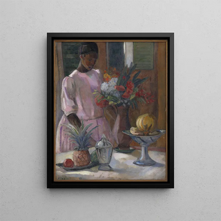 Rose mettant la table - Astrid Holm — kehystetty taideteos seinällä