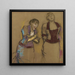 Au Café-Concert Deux Chanteuses - Edgar Degas — kehystetty taideteos seinällä