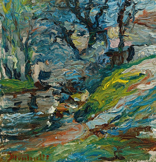 Au bord de la rivière Marseille - Adolphe Monticelli