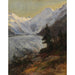 Maalauksen jäljennös Au glacier du Morteratsch - Edward Theodore Compton
