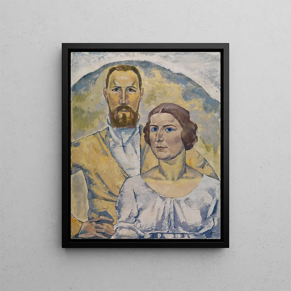 Autoportrait de l'artiste avec sa femme - August Babberger — kehystetty taideteos seinällä