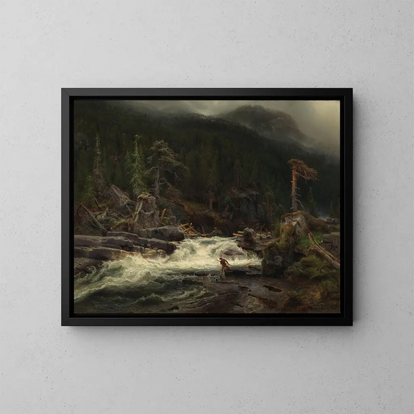 Cascade en Telemark - August Cappelen — kehystetty taideteos seinällä