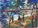 Kalastaja joen rannalla - August Macke — näkymä teoksesta