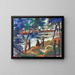 Kalastaja joen rannalla - August Macke — kehystetty taideteos seinällä