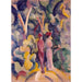 Maalauksen jäljennös Pariskunta metsäpolulla - August Macke