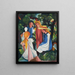 Quatre filles - August Macke — kehystetty taideteos seinällä