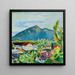 Keväinen maisema Tegernseessä - August Macke — kehystetty taideteos seinällä