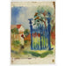 Puutarhaportin maalaus - August Macke — kehystetty taideteos seinällä