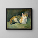 Chat sur coussin vert I - August Macke — kehystetty taideteos seinällä