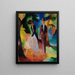 Ihmiset järven rannalla sininen - August Macke — kehystetty taideteos seinällä