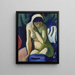 Naimaton tyttö huivilla - August Macke — kehystetty taideteos seinällä