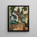 Rue avec église à Kandern - August Macke — kehystetty taideteos seinällä