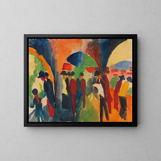 August Macke - Unter den Lauben von Thun Ein Spaziergngermotiv.webp